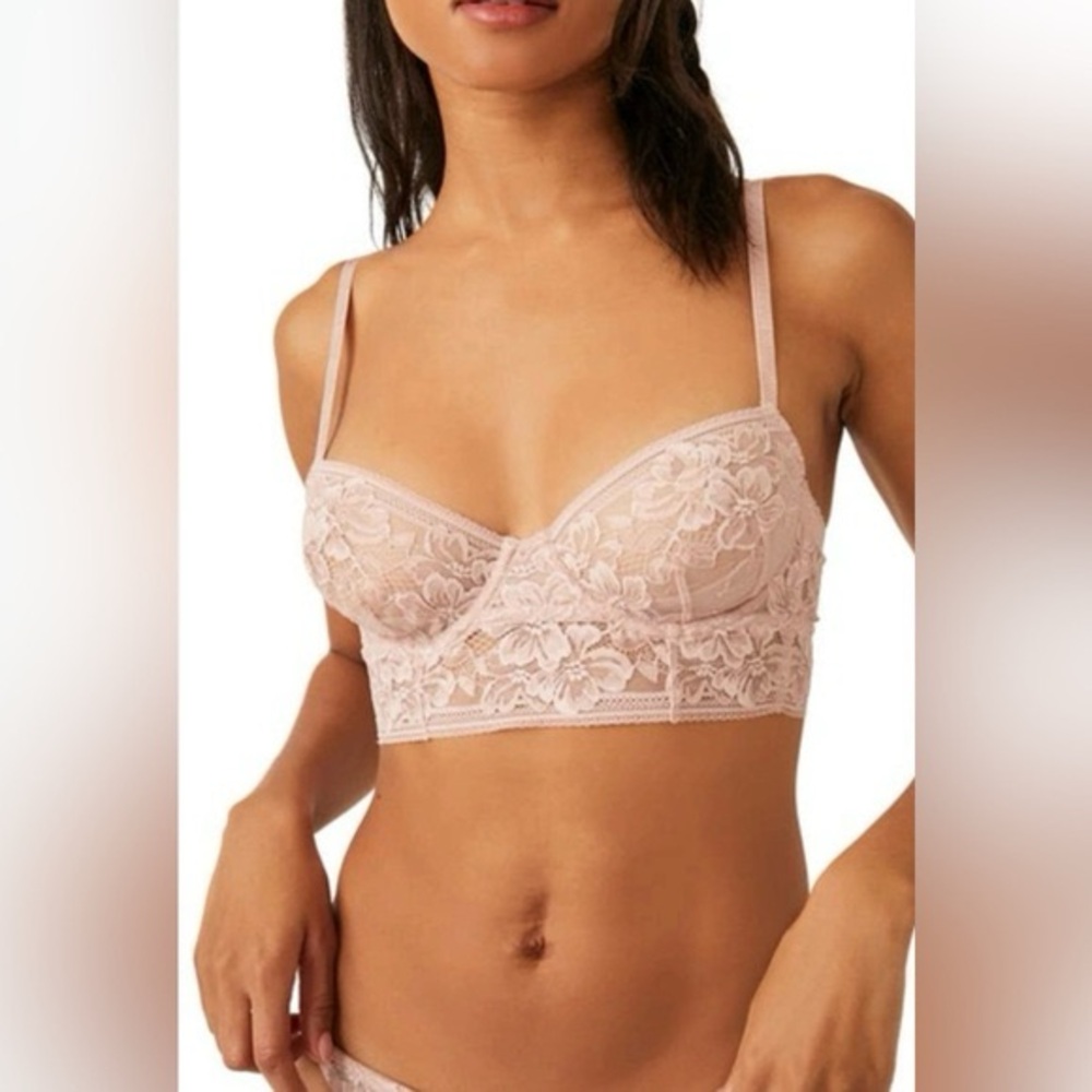 NWT Free People Intimately Sorento Demi Longline Underwire Size 34B Color — Tan